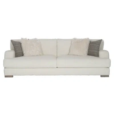 Bernhardt Berkeley 94" Sofa With Throw Pillows In Blanca,cream Boucle 1146-002