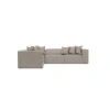 Bernhardt Bliss Fabric Sectional In Light Brown Polyester