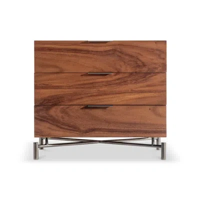Bernhardt Brasea 3 Drawer Nightstand In Brown