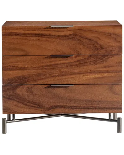 Bernhardt Brasea 3-drawer Nightstand In Brown