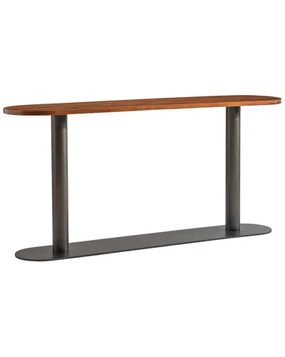 Bernhardt Brasea Pedestal Console Table In Black