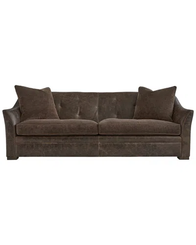 Bernhardt Brixton Leather Sofa In Brown