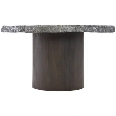 Bernhardt Cahill 54" Pedestal Dining Table In Aluminum
