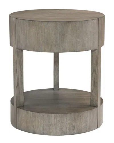 Bernhardt Calder Round Nightstand In Brown