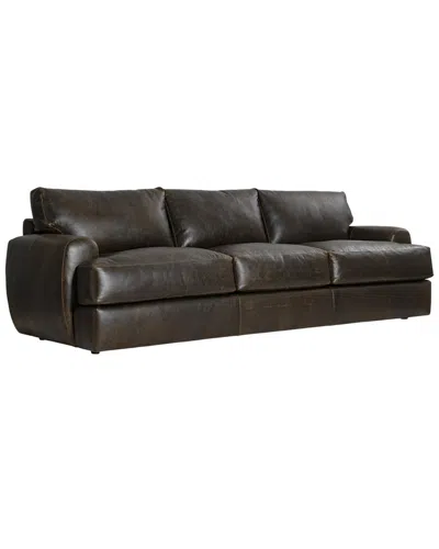 Bernhardt Cameron Leather Sofa In Black