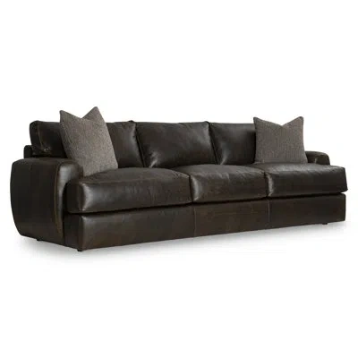 Bernhardt Cameron Leather Sofa In Brown