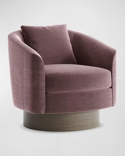 Bernhardt Camino Dark Purple Swivel Chair