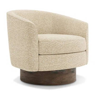 Bernhardt Camino Fabric Swivel Chair In Neutral