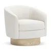 Bernhardt Camino Swivel Chair In White/-