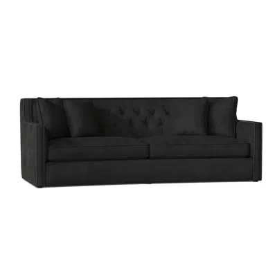 Bernhardt Candace 96" Square Arm Sofa In Akiko Graphite Performance 5534-011