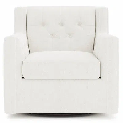 Bernhardt Candace Fabric Swivel Chair In White