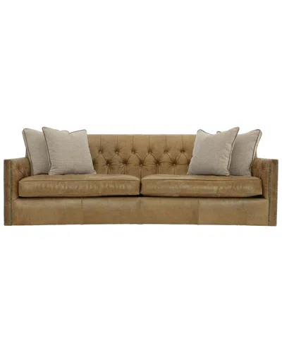 Bernhardt Candace Leather Sofa In Brown
