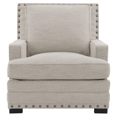 Bernhardt Cantor 34.5" Wide Polyester Down Cushion Armchair In Gray