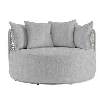 Bernhardt Capella Outdoor Metal Patio Daybed In Gray