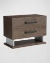 Bernhardt Casa Paros Nightstand With Panel Base In Playa Brown