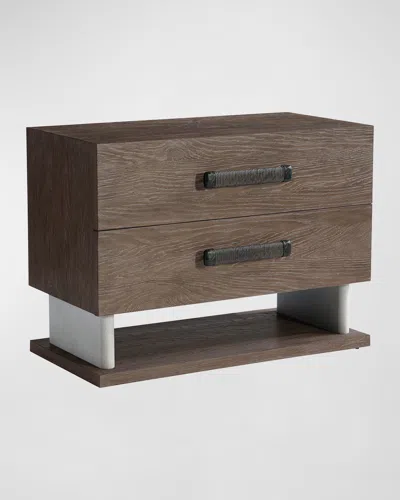 Bernhardt Casa Paros Nightstand With Panel Base In Animal Print