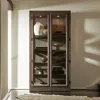 Bernhardt Casa Paros Lighted Display Cabinet In Dark Brown