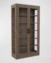 Bernhardt Casa Paros Lighted Display Cabinet In Playa Brown