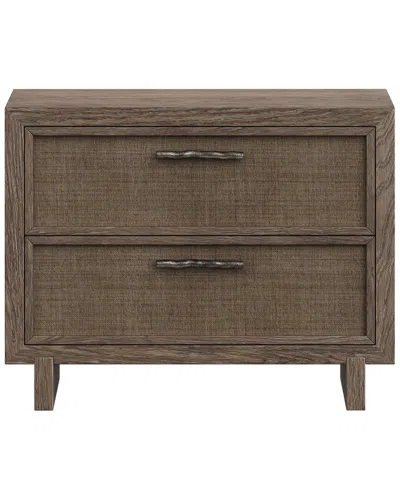 Bernhardt Casa Paros Nightstand With Woven Drawer In Brown