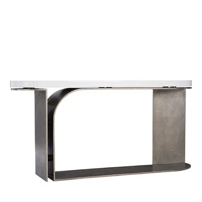 Bernhardt Catalina Console Table In Brown/white