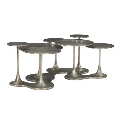 Bernhardt Circlet Pedestal Coffee Table In Bronze