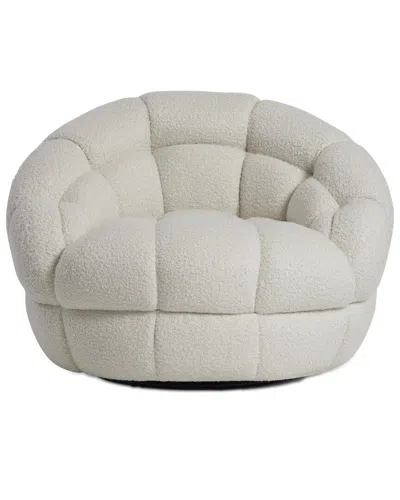 Bernhardt Coco Fabric Swivel Chair In White