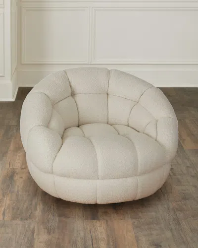 Bernhardt Coco Swivel Chair In White