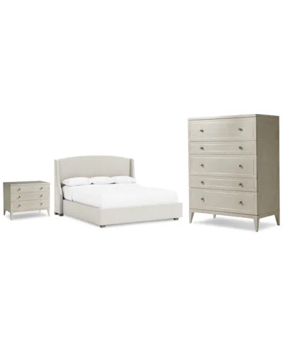 Bernhardt Cornelia 3-pc. California King Set (bed, Chest & 36" Nightstand) In Sand