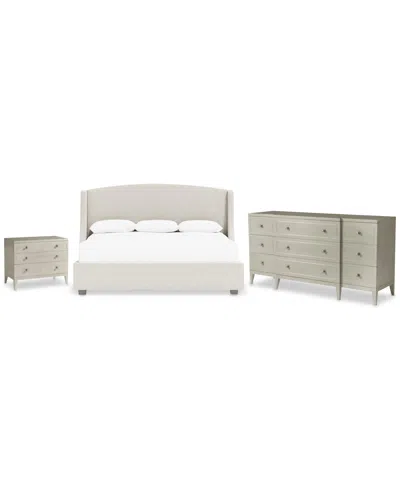 Bernhardt Cornelia 3-pc. California King Set (bed, Dresser & 36" Nightstand) In Sand