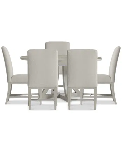 Bernhardt Cornelia 6-pc. Dining Set (round Table & 5 Side Chairs) In Transparent