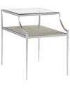 Bernhardt Cornelia Glass Side Table In Silver