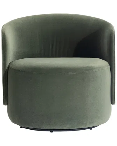 Bernhardt Crosby Fabric Swivel Chair In Gray