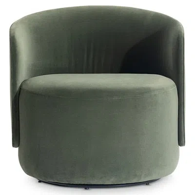 Bernhardt Crosby Fabric Swivel Chair In Green