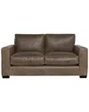 Bernhardt Dawkins Leather Loveseat In Brown