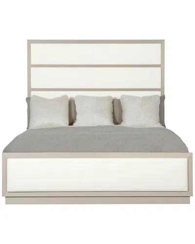 Bernhardt Discontinued  Axiom Upholstered Panel Queen Bed In Neutral