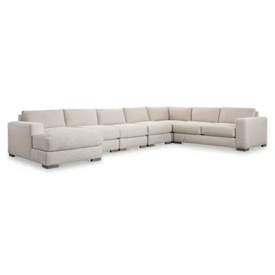 Bernhardt Drew 6-piece Fabric Sectional In White,cream