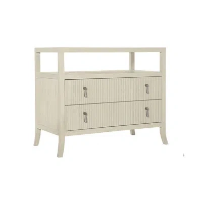 Bernhardt East Hampton 2 - Drawer Bachelor's Chest In Cerused Linen