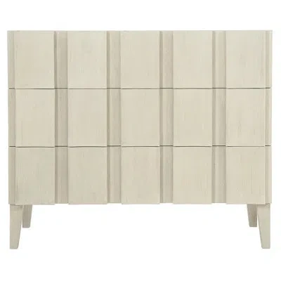 Bernhardt East Hampton 3 Drawer Accent Chest In White;gray