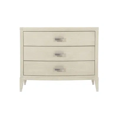 Bernhardt East Hampton 3 - Drawer Bachelor's Chest In Beige In Cerused Linen
