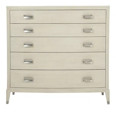 Bernhardt East Hampton Bow Front Tall Chest In Linen