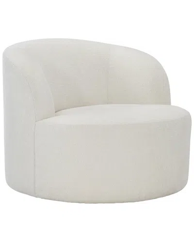 Bernhardt Elle Fabric Swivel Chair In White
