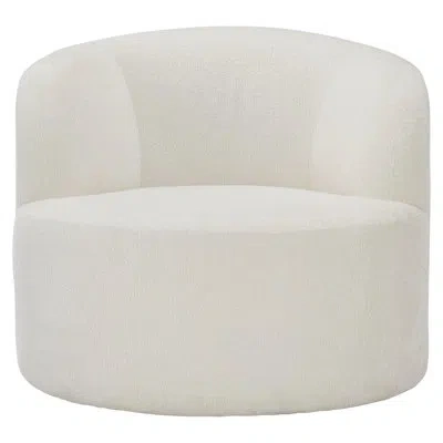 Bernhardt Elle Upholstered Swivel Side Chair In Cream