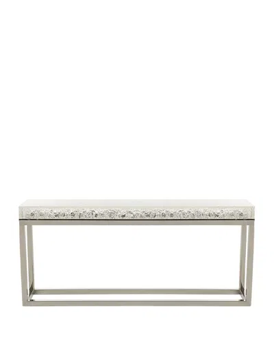 Bernhardt Elsa Arctic Console Table In Silver/clear