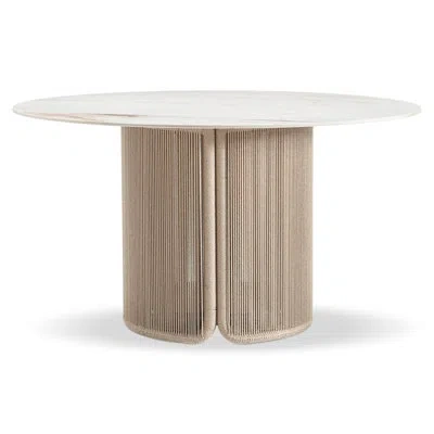 Bernhardt Exteriors Bernhardt Trellis Outdoor Dining Table In Beige