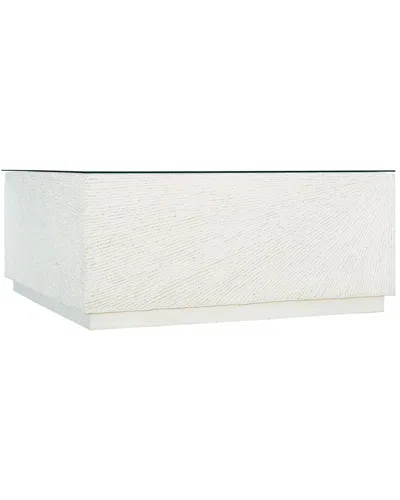 Bernhardt Exteriors Tenerife Square Coco Twig Cocktail Table In White