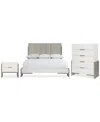 Bernhardt Fantasia 3pc Bedroom Set (california King Bed + Chest + Nightstand) In Transparent