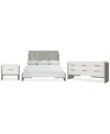 Bernhardt Fantasia 3pc Bedroom Set (queen Bed + Dresser + Nightstand) In No Color