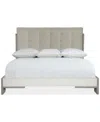 Bernhardt Foundations Upholstered Button Tufted Panel Bed In Animal Print