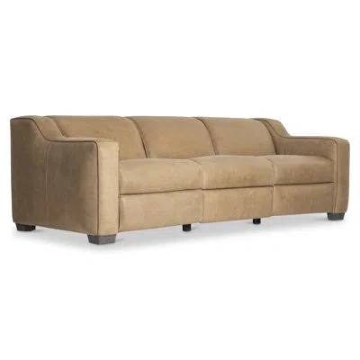 Bernhardt Flynn 94" Leather Power Motion Sofa In Tan