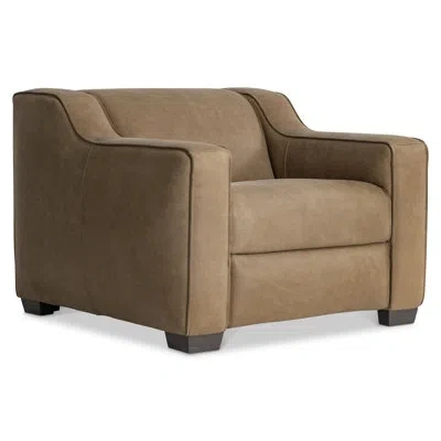 Bernhardt Flynn Leather Power Motion Chair In Tan